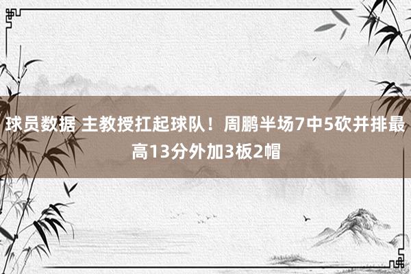 球员数据 主教授扛起球队！周鹏半场7中5砍并排最高13分外加3板2帽