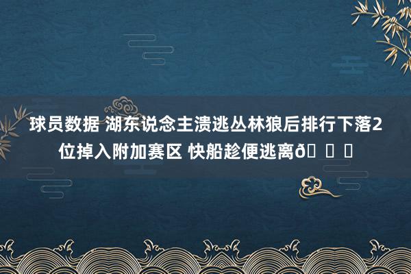 球员数据 湖东说念主溃逃丛林狼后排行下落2位掉入附加赛区 快船趁便逃离😋