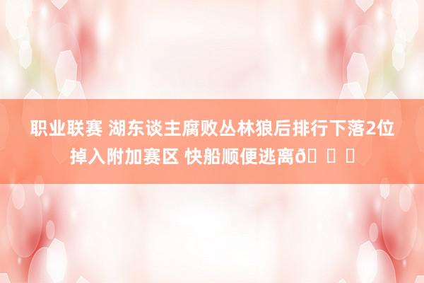 职业联赛 湖东谈主腐败丛林狼后排行下落2位掉入附加赛区 快船顺便逃离😋