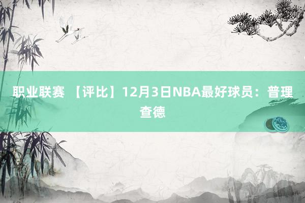 职业联赛 【评比】12月3日NBA最好球员：普理查德