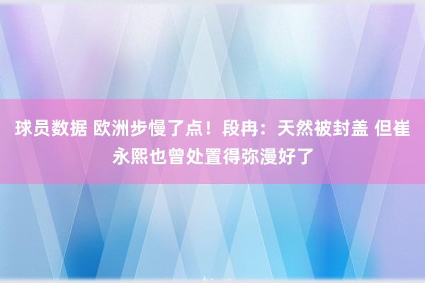 球员数据 欧洲步慢了点！段冉：天然被封盖 但崔永熙也曾处置得弥漫好了