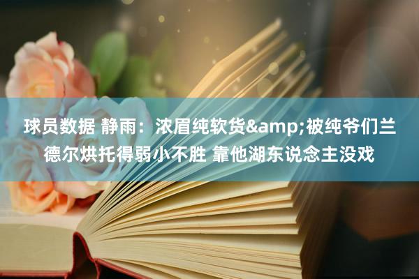 球员数据 静雨：浓眉纯软货&被纯爷们兰德尔烘托得弱小不胜 靠他湖东说念主没戏