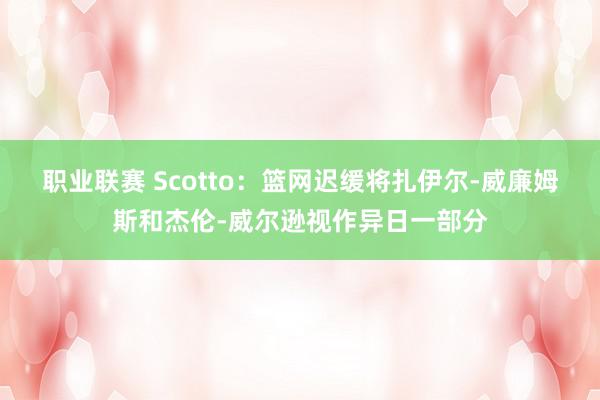 职业联赛 Scotto：篮网迟缓将扎伊尔-威廉姆斯和杰伦-威尔逊视作异日一部分