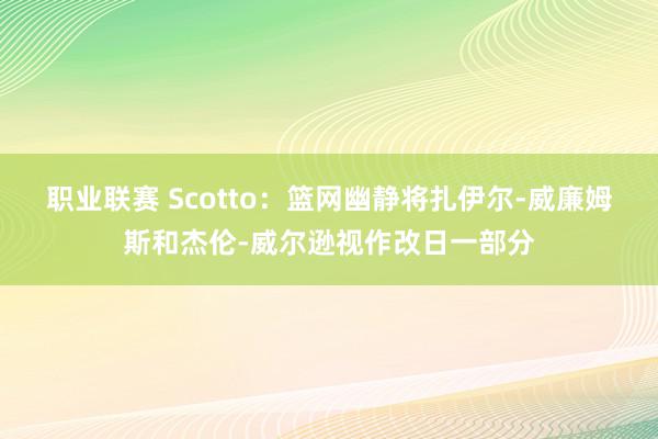 职业联赛 Scotto：篮网幽静将扎伊尔-威廉姆斯和杰伦-威尔逊视作改日一部分