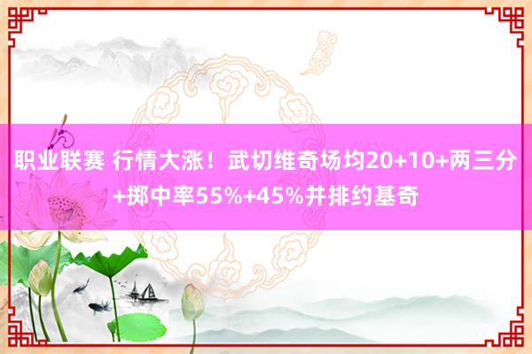 职业联赛 行情大涨！武切维奇场均20+10+两三分+掷中率55%+45%并排约基奇