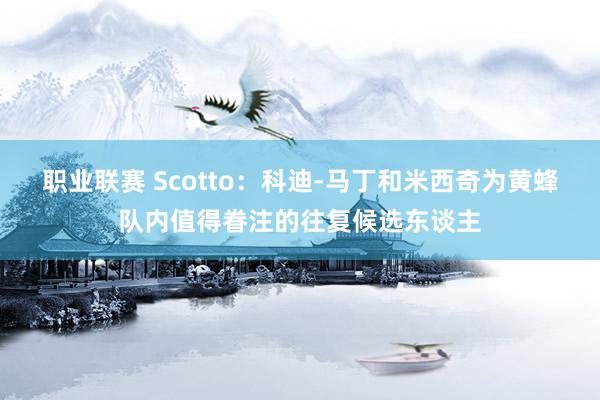 职业联赛 Scotto：科迪-马丁和米西奇为黄蜂队内值得眷注的往复候选东谈主